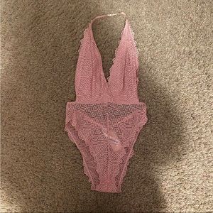 Pink Lace Bodysuit
